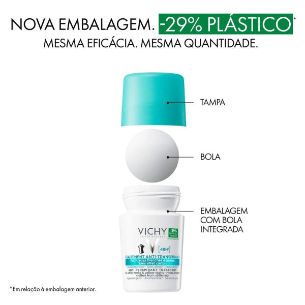 Vichy Desodorizante 48H Tratamento Antitranspirante Antimanchas