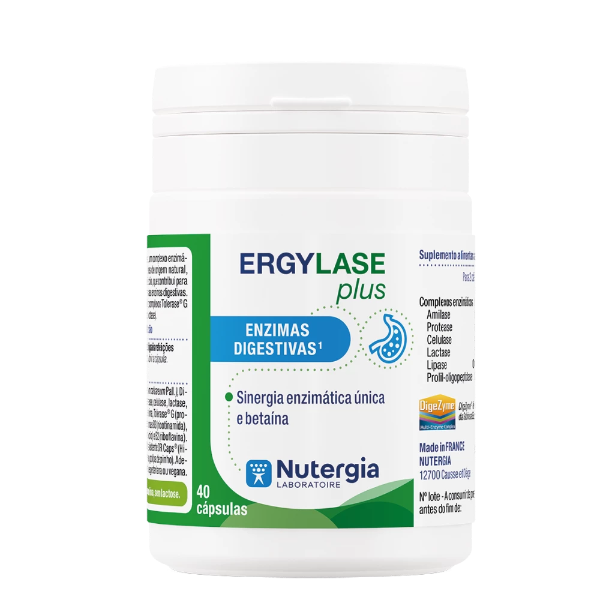 Nutergia Ergylase Plus Enzimas Digestivas 40 Cápsulas