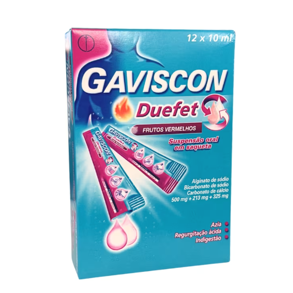 Gaviscon Duefet Frutos Vermelhos Suspensão Oral 12x10ml