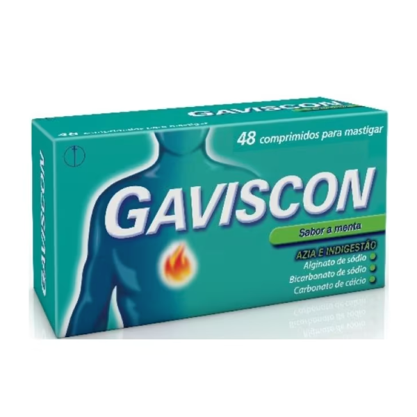Gaviscon Sabor a Menta 48 Comprimidos Mastigáveis