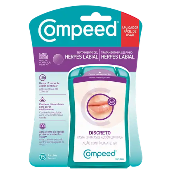 Compeed Pensos  Tratamento Discreto do Herpes Labial 15 Unidades