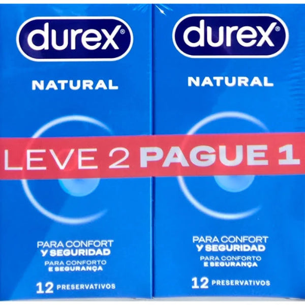 Durex Natural 12 Preservativos + 12 Oferta Promo Leve 2 Pague 1